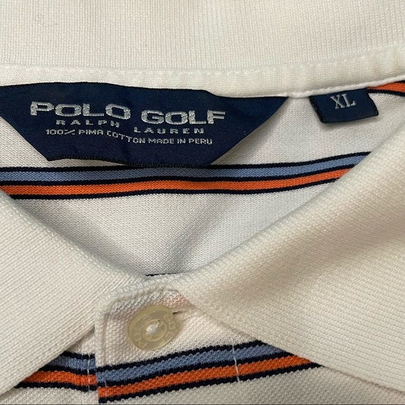 Polo Golf Ralph Lauren Short Sleeve Stripped Mens XL Size Shirt - Picture 4 of 5